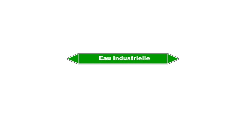 Marqueur de tuyauterie eau industrielle - Vinyle laminé