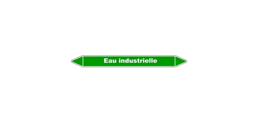 Marqueur de tuyauterie eau industrielle - Vinyle laminé