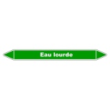 Marqueur de Tuyauterie - Eau Lourde - NFX 08-105 - Vinyle Laminé 150 x 12 mm