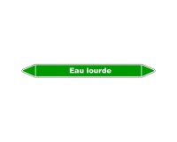 Marqueur de Tuyauterie - Eau Lourde - NFX 08-105 - Vinyle Laminé 150 x 12 mm