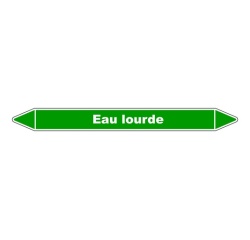 Marqueur de Tuyauterie - Eau Lourde - NFX 08-105 - Vinyle Laminé