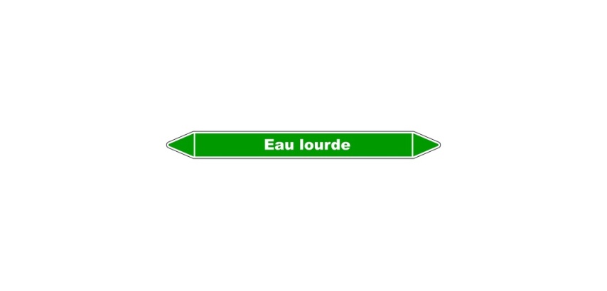 Marqueur de Tuyauterie - Eau Lourde - NFX 08-105 - Vinyle Laminé