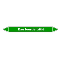 Marqueur de tuyauterie - Eau lourde tritié - Vinyle laminé