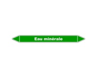 Marqueur de tuyauterie - Eau minérale - Vinyle laminé - NFX 08-105 150 x 12 mm