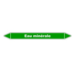 Marqueur de tuyauterie - Eau minérale - Vinyle laminé - NFX 08-105