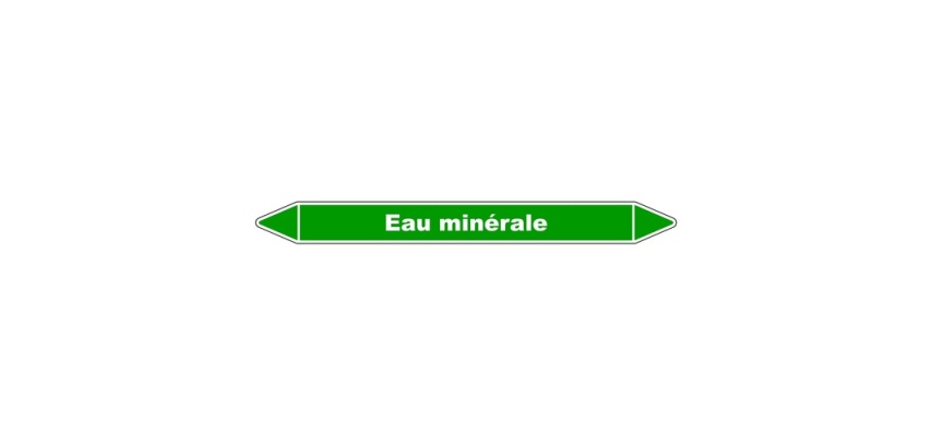 Marqueur de tuyauterie - Eau minérale - Vinyle laminé - NFX 08-105