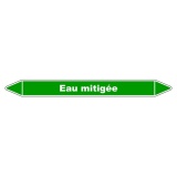 Marqueur de Tuyauterie - Eau Mitigée - NFX 08-105 - Vinyle Laminé 150 x 12 mm
