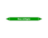 Marqueur de Tuyauterie - Eau Mitigée - NFX 08-105 - Vinyle Laminé 150 x 12 mm