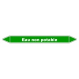 Marqueur Tuyauterie - Eau Non Potable - Vinyle Laminé - NFX 08-105 150 x 12 mm