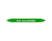 Marqueur Tuyauterie - Eau Non Potable - Vinyle Laminé - NFX 08-105 150 x 12 mm