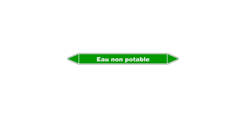 Marqueur Tuyauterie - Eau Non Potable - Vinyle Laminé - NFX 08-105