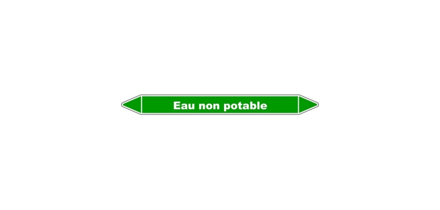 Marqueur Tuyauterie - Eau Non Potable - Vinyle Laminé - NFX 08-105