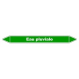 Marqueur tuyauterie - Eau pluviale - Vinyle laminé - NFX 08-105 150 x 12 mm