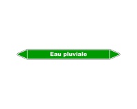 Marqueur tuyauterie - Eau pluviale - Vinyle laminé - NFX 08-105 150 x 12 mm