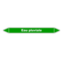 Marqueur tuyauterie - Eau pluviale - Vinyle laminé - NFX 08-105