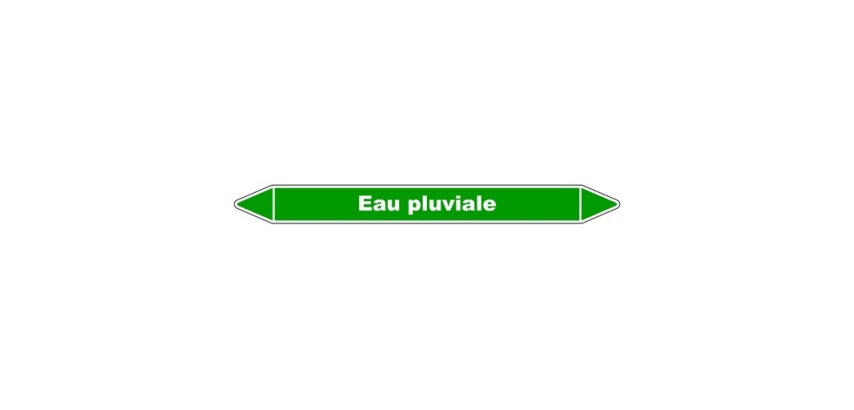 Marqueur tuyauterie - Eau pluviale - Vinyle laminé - NFX 08-105