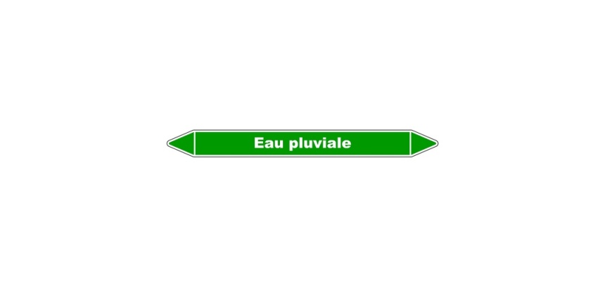 Marqueur tuyauterie - Eau pluviale - Vinyle laminé - NFX 08-105