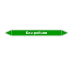 Marqueur de Tuyauterie - Eau Polluée - NFX 08-105 - Vinyle Laminé