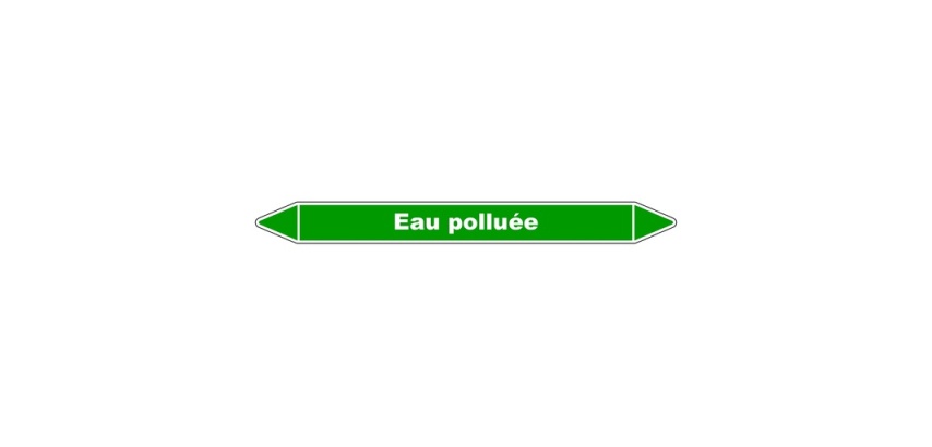 Marqueur de Tuyauterie - Eau Polluée - NFX 08-105 - Vinyle Laminé