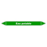 Marqueur de Tuyauterie - Eau Potable - NFX 08-105 - Vinyle Laminé 150 x 12 mm