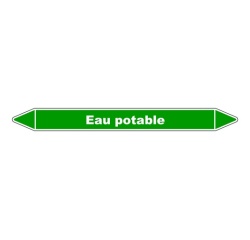 Marqueur de Tuyauterie - Eau Potable - NFX 08-105 - Vinyle Laminé