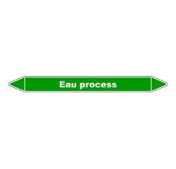 Marqueur de Tuyauterie - Eau Process - NFX 08-105 - Vinyle Laminé