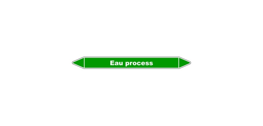 Marqueur de Tuyauterie - Eau Process - NFX 08-105 - Vinyle Laminé