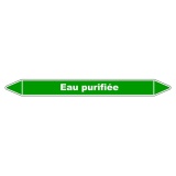Marqueur tuyauterie - Eau purifiée - Vinyle laminé- NFX 08-105 150 x 12 mm