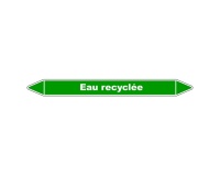 Marqueur tuyauterie - Eau recyclée - Vinyle laminé - NFX 08-105 150 x 12 mm