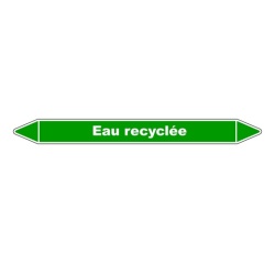 Marqueur tuyauterie - Eau recyclée - Vinyle laminé
- NFX 08-105