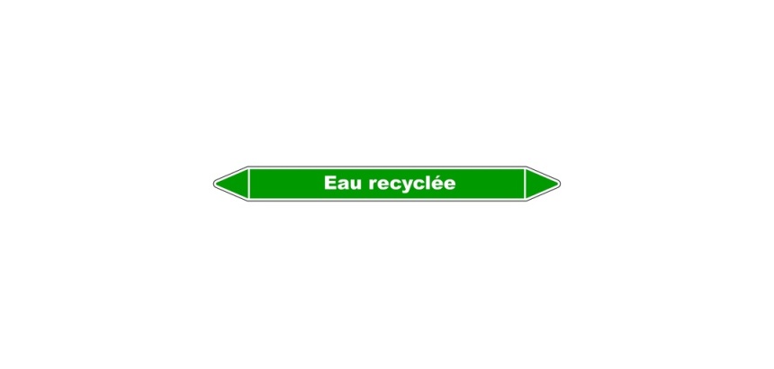 Marqueur tuyauterie - Eau recyclée - Vinyle laminé
- NFX 08-105