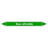 Marqueur tuyauterie - Eau refroidie - Vinyle laminé - NFX 08-105 150 x 12 mm