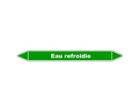 Marqueur tuyauterie - Eau refroidie - Vinyle laminé - NFX 08-105 150 x 12 mm