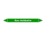 Marqueur tuyauterie - Eau Résiduaire - Vinyle Laminé - NFX 08-105