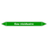 Marqueur tuyauterie - Eau Résiduaire - Vinyle Laminé - NFX 08-105 150 x 12 mm