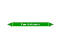 Marqueur tuyauterie - Eau Résiduaire - Vinyle Laminé - NFX 08-105 150 x 12 mm