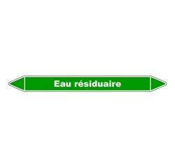 Marqueur tuyauterie - Eau Résiduaire - Vinyle Laminé - NFX 08-105