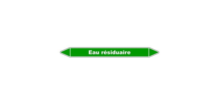 Marqueur tuyauterie - Eau Résiduaire - Vinyle Laminé - NFX 08-105