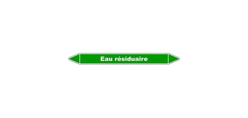 Marqueur tuyauterie - Eau Résiduaire - Vinyle Laminé - NFX 08-105