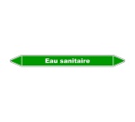 Marqueur tuyauterie - Eau sanitaire - Vinyle laminé - NFX 08-105