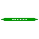 Marqueur tuyauterie - Eau sanitaire - Vinyle laminé - NFX 08-105 150 x 12 mm