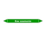 Marqueur de tuyauterie - Eau saumurée - Vinyle laminé - NFX 08-105