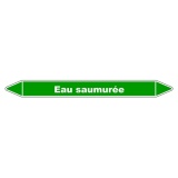 Marqueur de tuyauterie - Eau saumurée - Vinyle laminé - NFX 08-105 150 x 12 mm