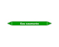 Marqueur de tuyauterie - Eau saumurée - Vinyle laminé - NFX 08-105 150 x 12 mm