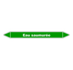 Marqueur de tuyauterie - Eau saumurée - Vinyle laminé - NFX 08-105