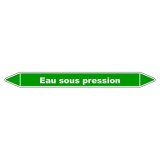 Marqueur Tuyauterie - Eau sous Pression - Vinyle Laminé 150 x 12 mm