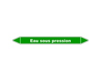 Marqueur Tuyauterie - Eau sous Pression - Vinyle Laminé 150 x 12 mm