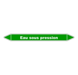Marqueur Tuyauterie - Eau sous Pression - Vinyle Laminé
