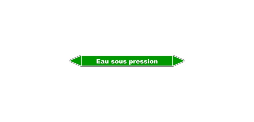 Marqueur Tuyauterie - Eau sous Pression - Vinyle Laminé
