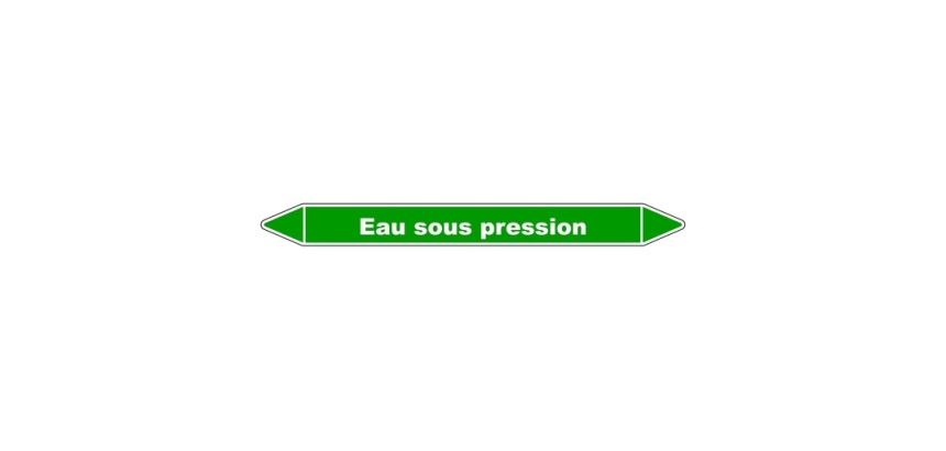 Marqueur Tuyauterie - Eau sous Pression - Vinyle Laminé